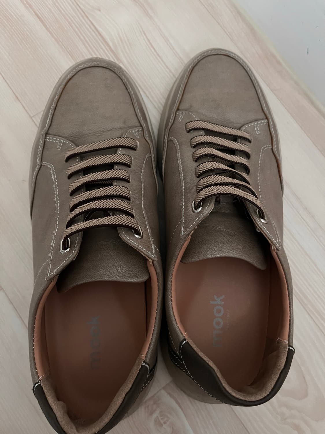 Mook 무크 베이지 가죽 스니커즈_260mm 상품이미지8