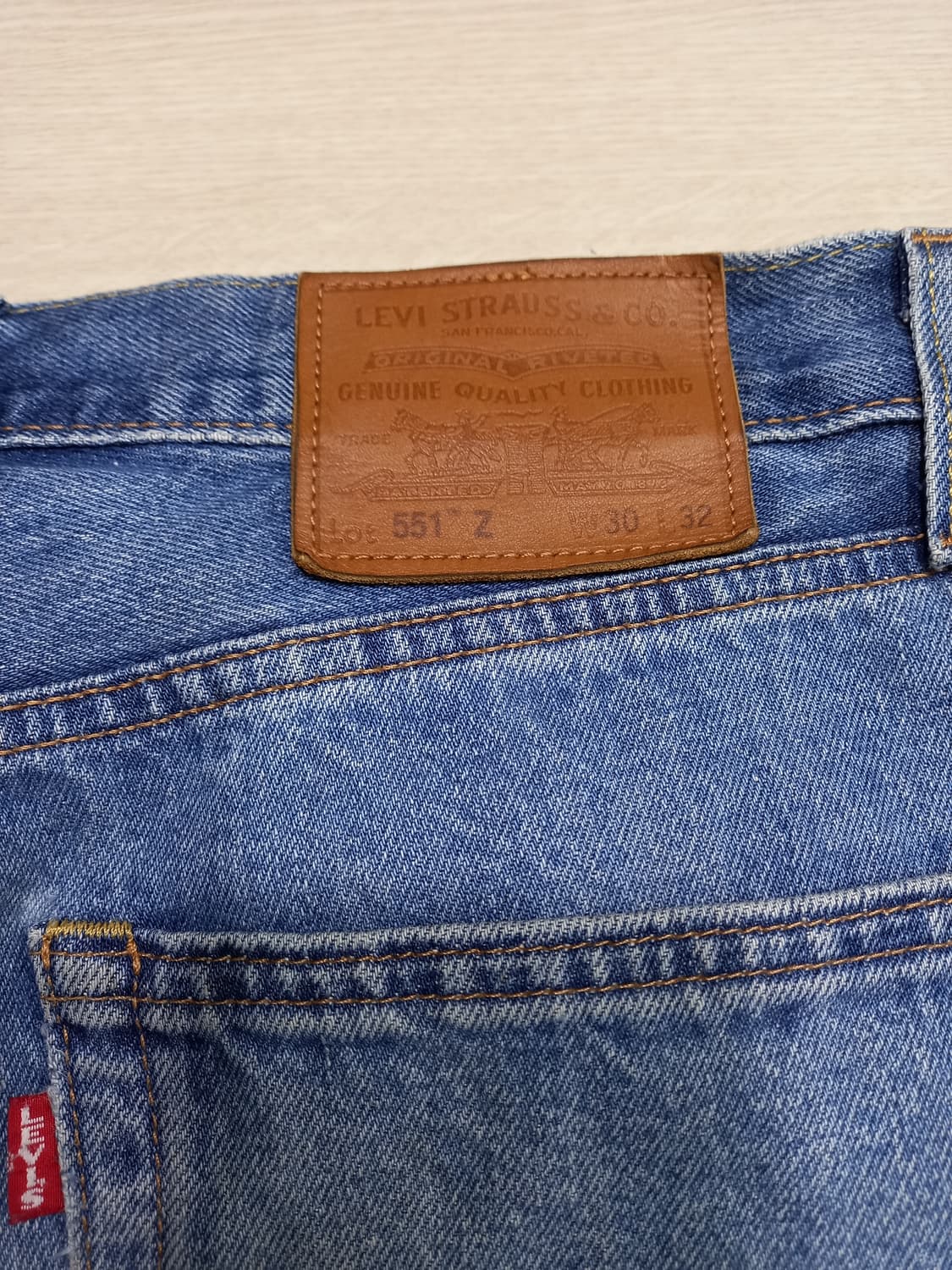 30 빅E 리바이스551Z 워싱 일자진 30-138 상품이미지5