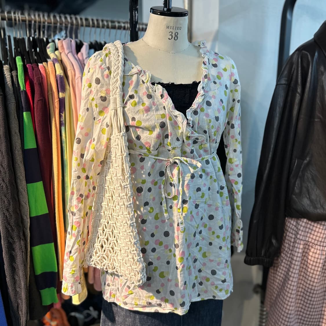 Vintage y2k Dot Shirts 상품이미지1