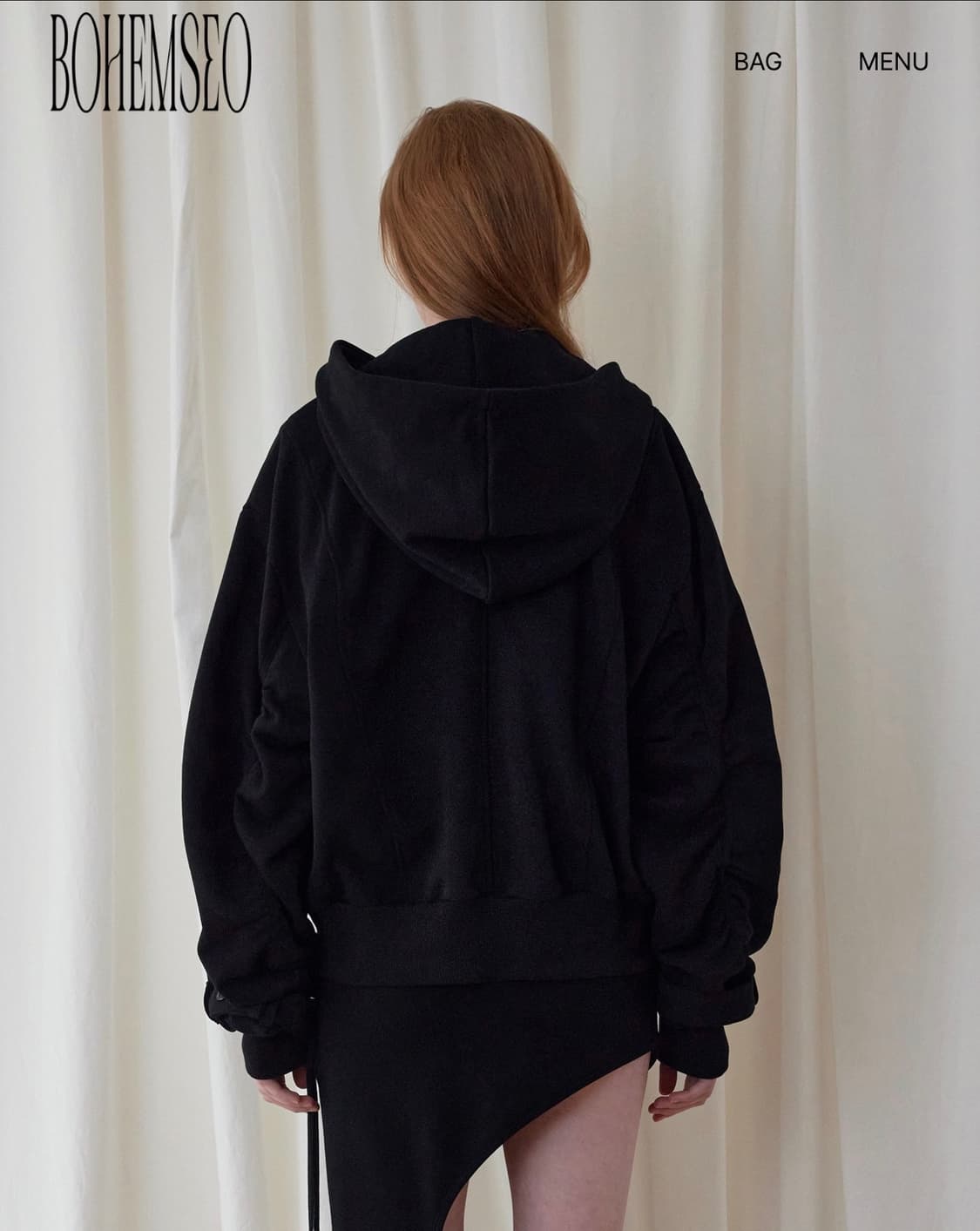 보헤미안서울 HOOD DETACHABLE JERSEY ZIP UP 상품이미지3