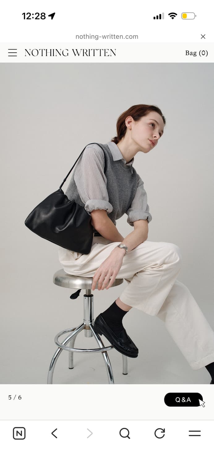 낫띵리튼 Nella strap large bag (Black) 넬라백 상품이미지4
