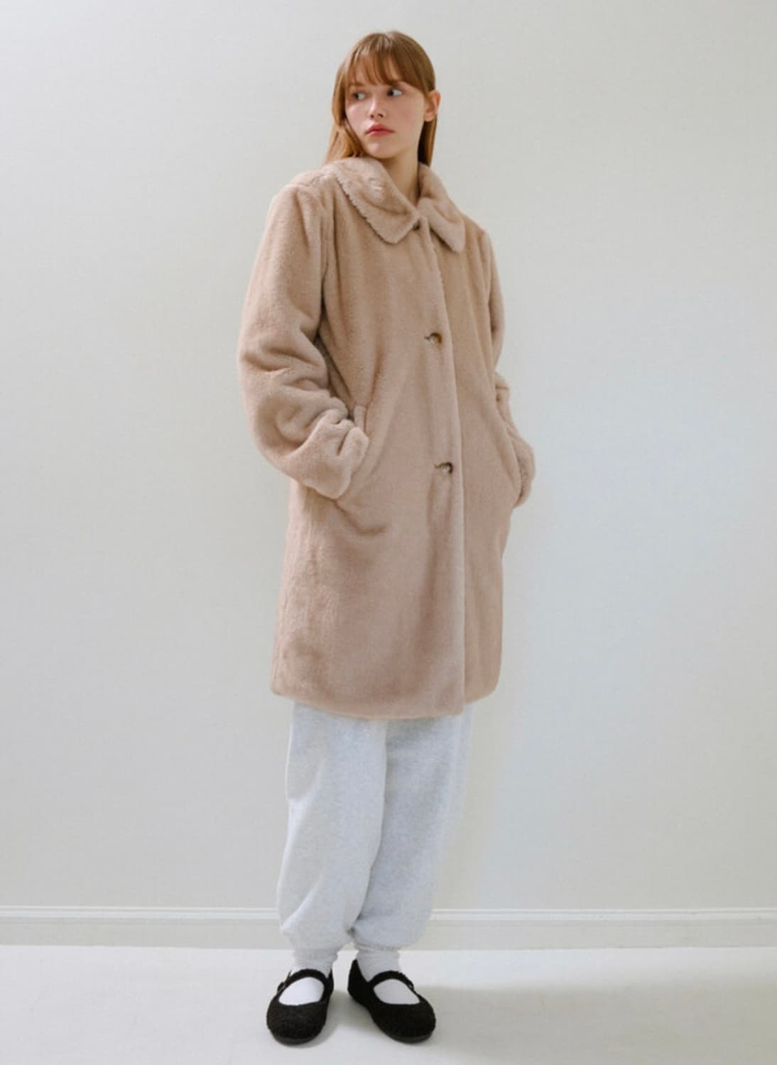 (택채새상품)레테라 lettera 페이크 퍼자켓 롱퍼 코트 상품이미지2