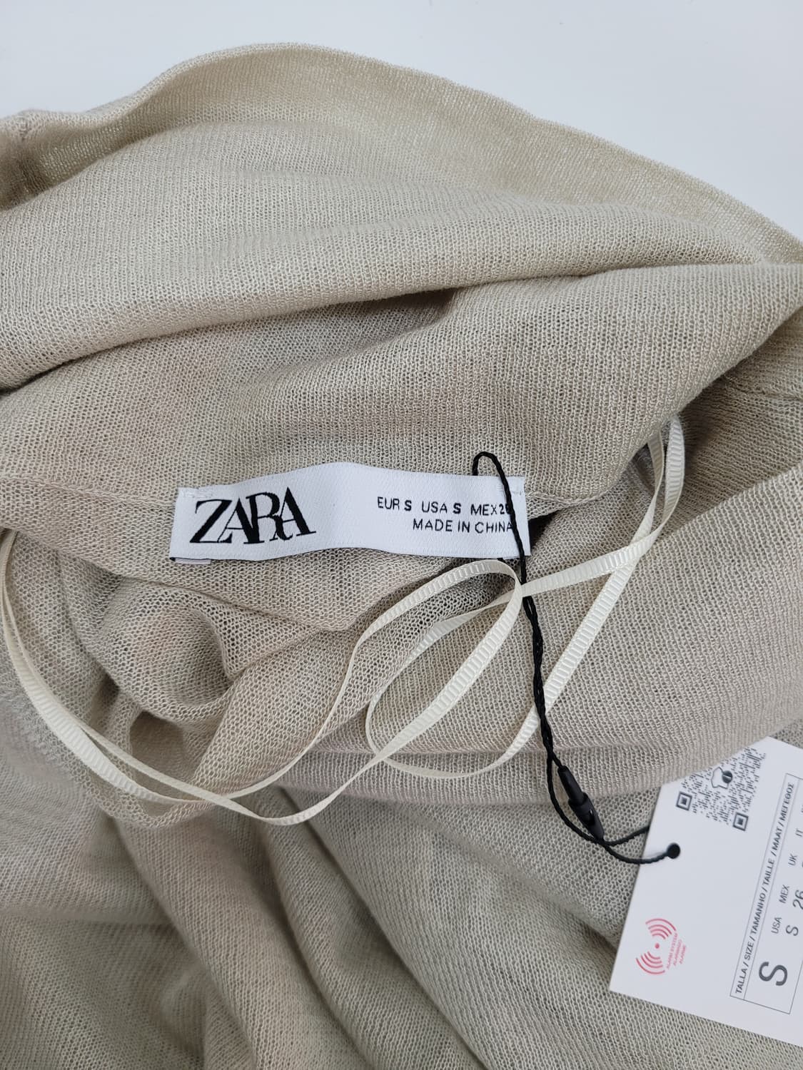 새상품) ZARA 자라 메쉬 롱 원피스 /  여 S 베이지 상품이미지8