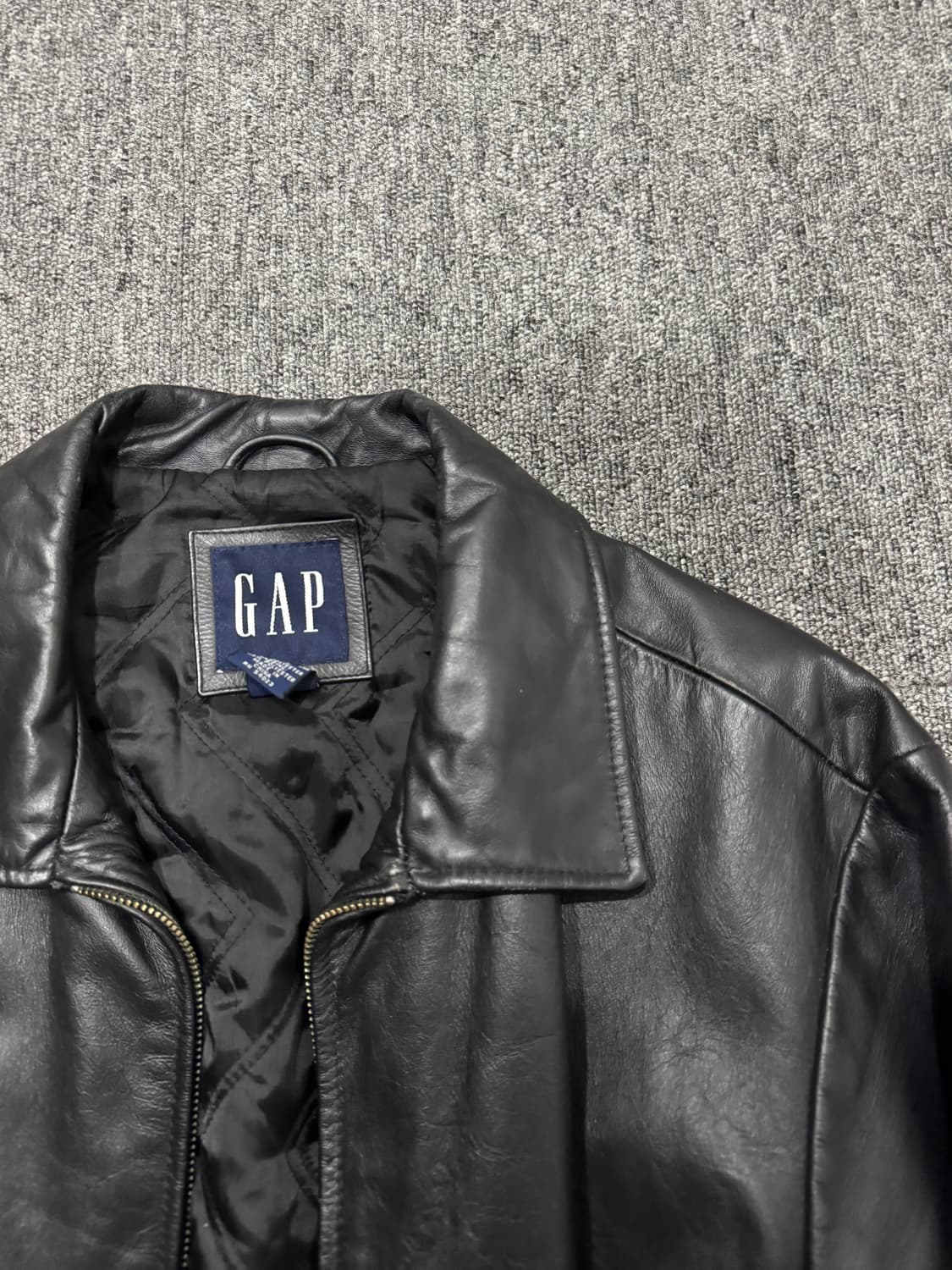 L) 올드갭 싱글라이더 카우하이드 레더 자켓 블랙 상품이미지4