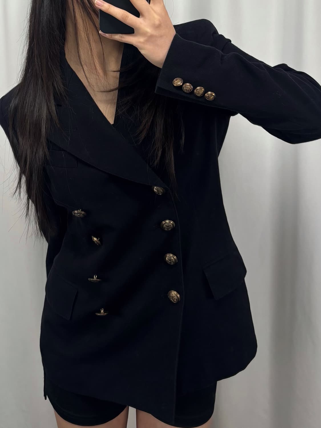 폴로 다크 네이비 금장 더블 버튼 블레이저 자켓 상품이미지1