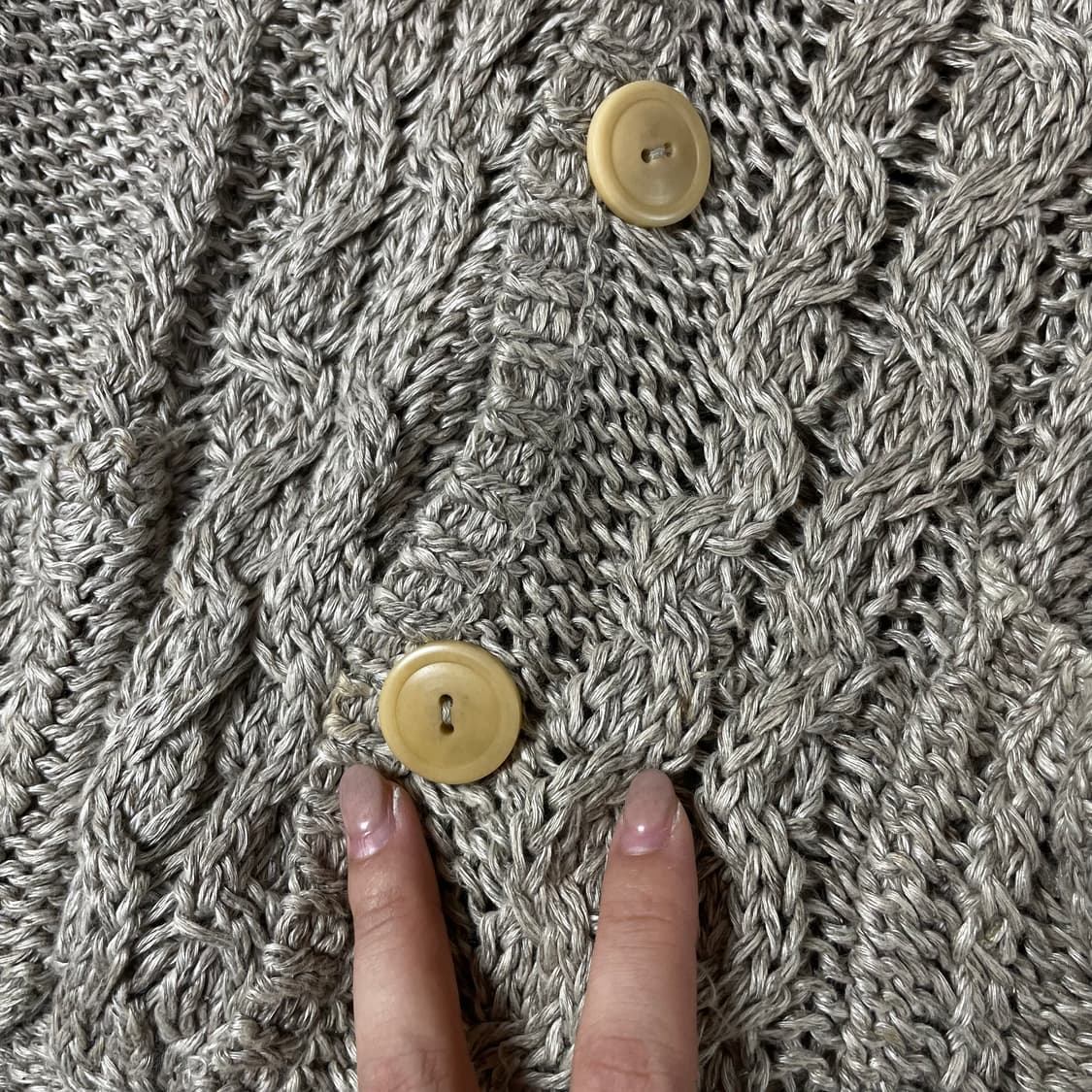 타카히로미야시타 더 솔로이스트 베이지 그물 가디건 M 상품이미지6