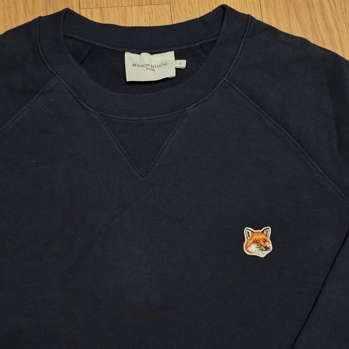 XL) 메종키츠네 폭스 헤드 패치 네이비 맨투맨 상품이미지2