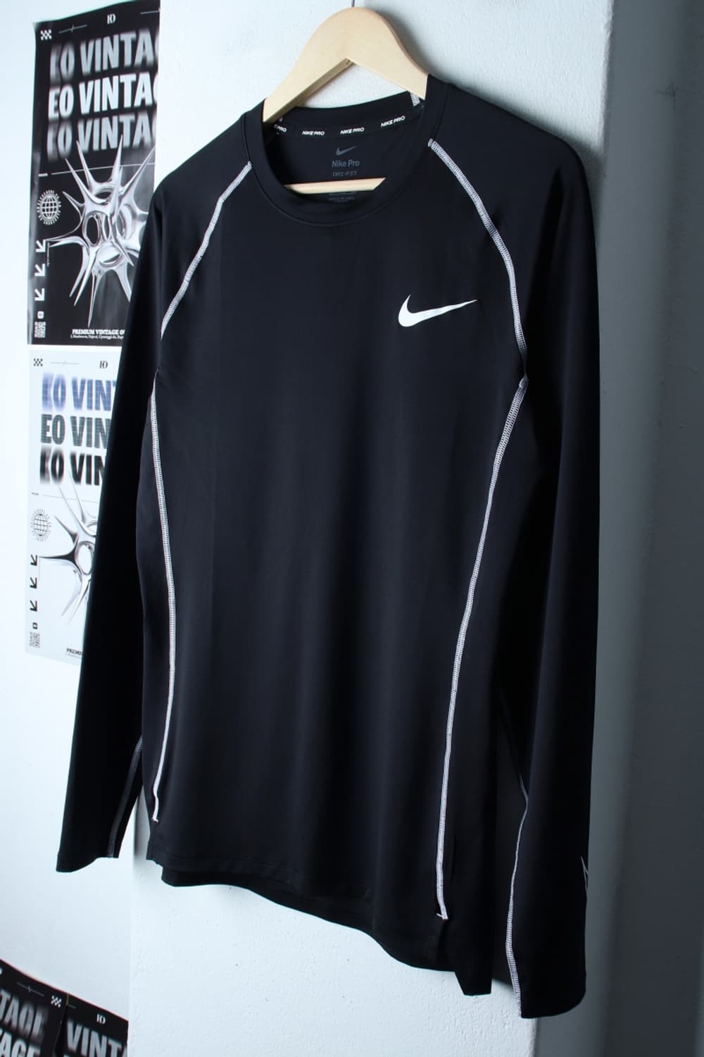 (2XL) 나이키 긴팔티셔츠 빅사이즈 기능성 블랙 스우시-H31761 상품이미지1