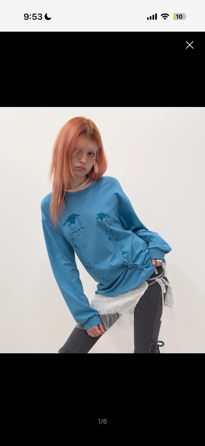 타입서비스  Cry Eyes Rushed Top Blue 상품이미지1