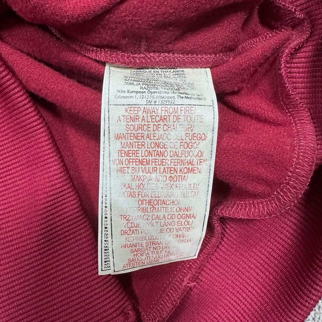 ✨ (바배) 나이키 버건디 골드 배색 후드 집업 (앞뒤지퍼)  상품이미지5