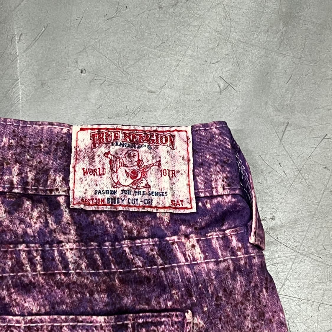  트루릴리젼 데드스탁 퍼플 타이다이 숏 팬츠 y16203 상품이미지6