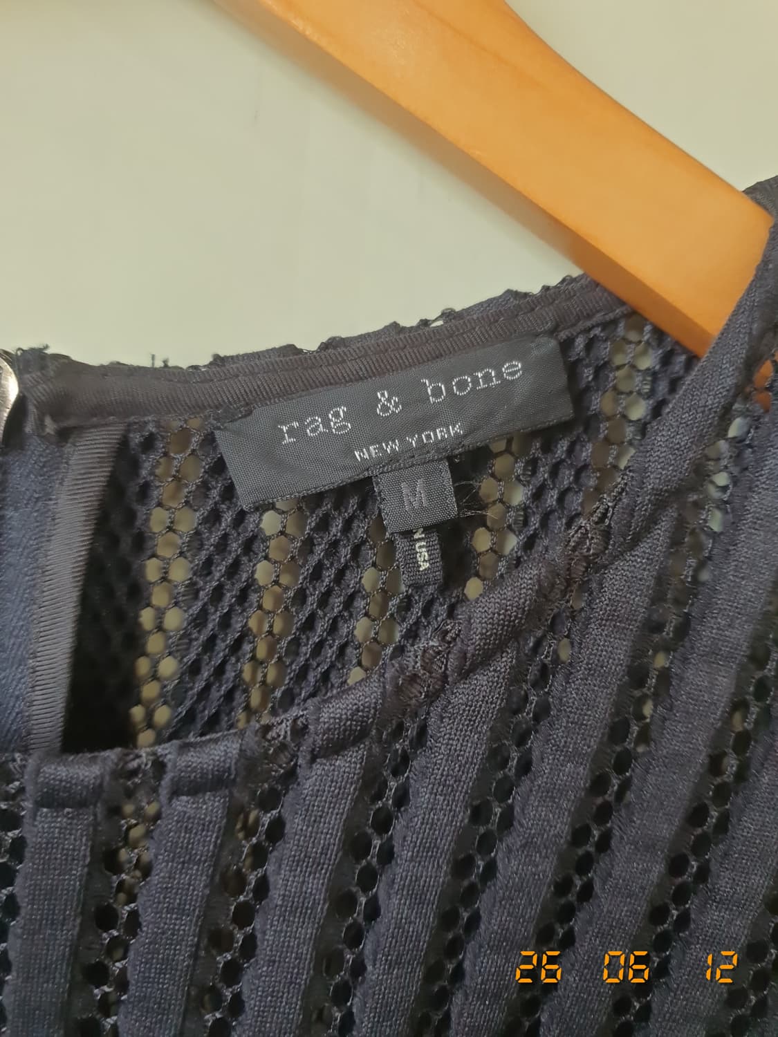 rag&bone(래그본)정품 반팔 블라우스M 블랙 상품이미지4