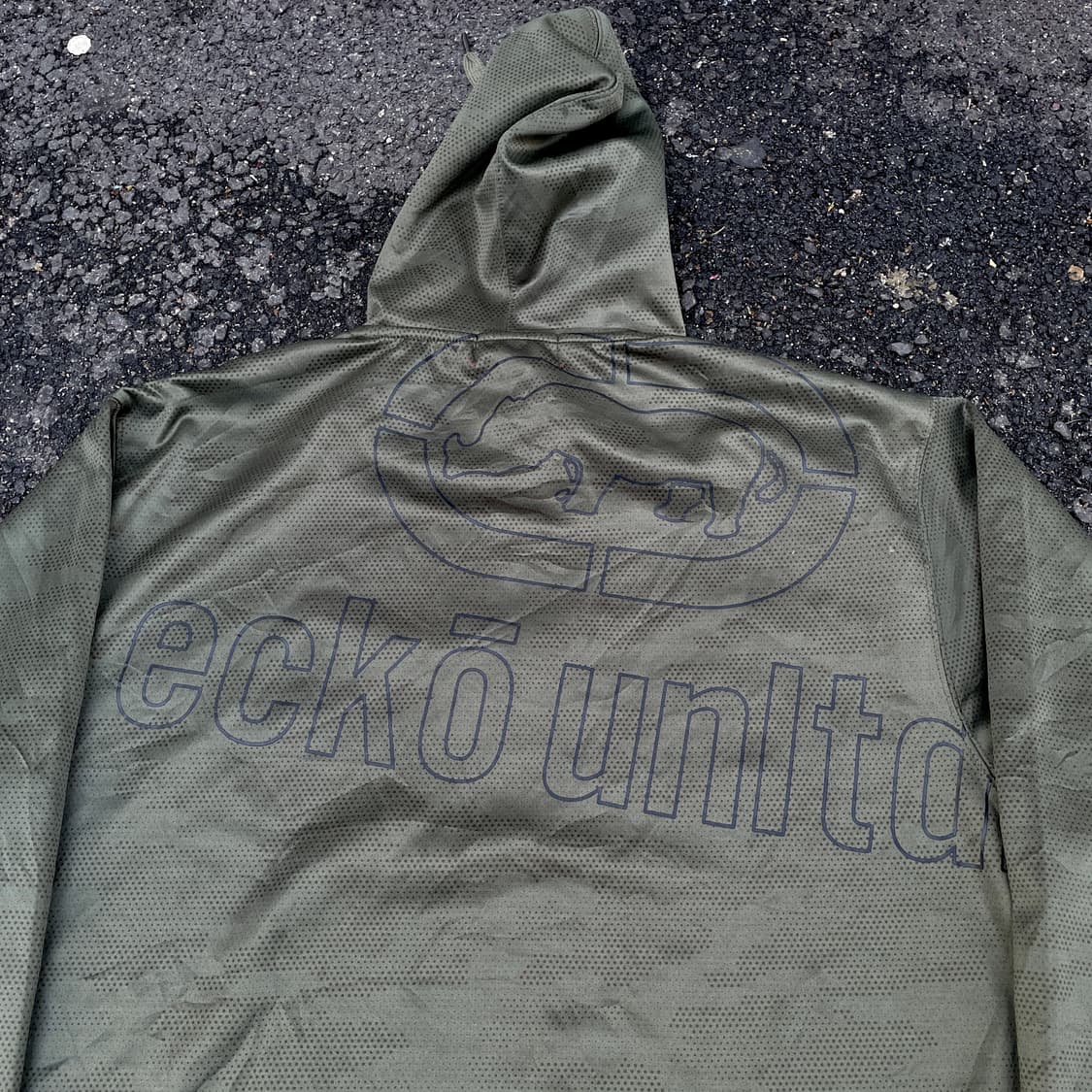 90s 에코 언리미티드 위장 카모 올드스쿨 오버핏 후드티 4L 상품이미지4