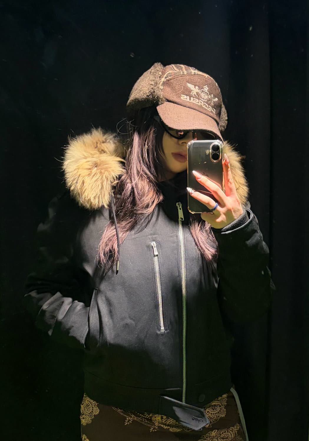 산드로 블랙 퍼 후드 패딩 상품이미지9