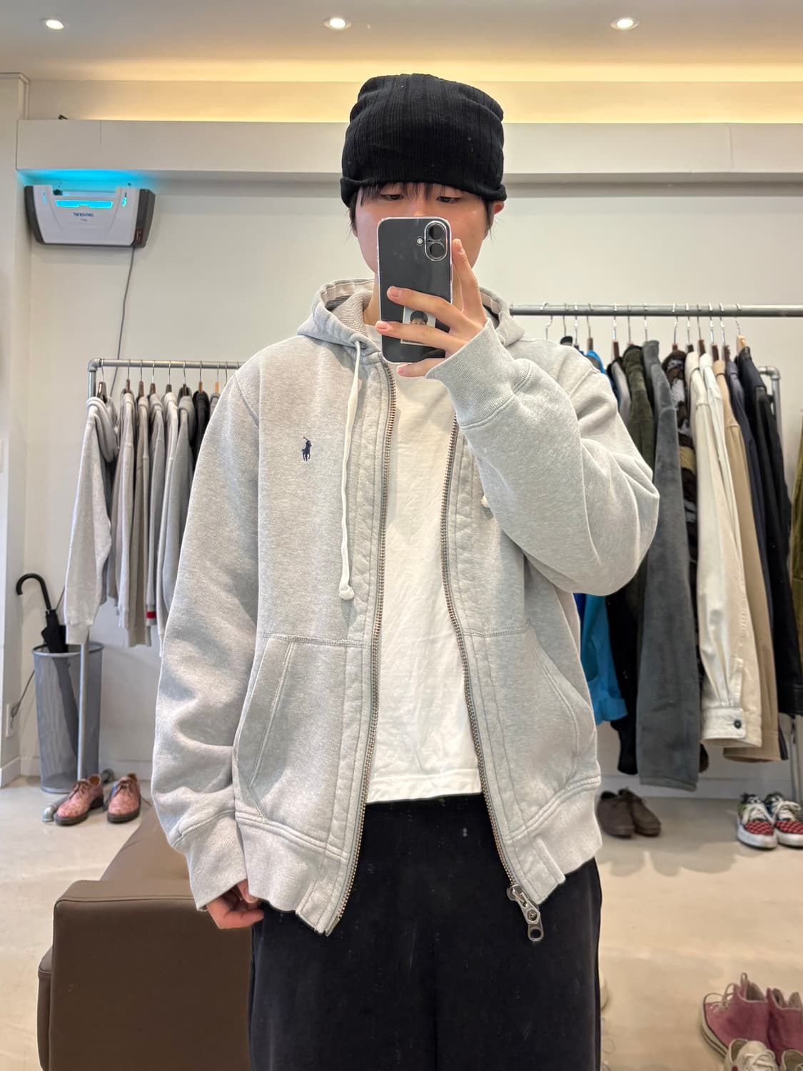 폴로 랄프로렌 와플 투웨이 후드집업 상품이미지8