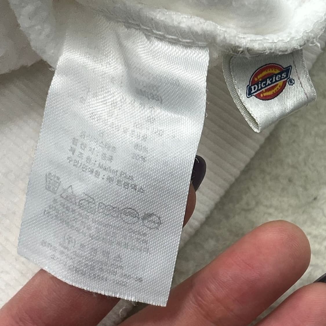 디키즈 레터링 후드티 화이트 M 상품이미지6