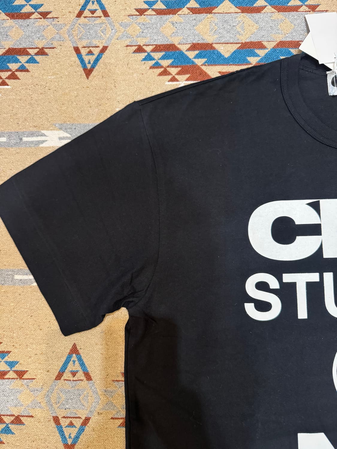 [XXL] CDG x 스투시 티셔츠 블랙 상품이미지2