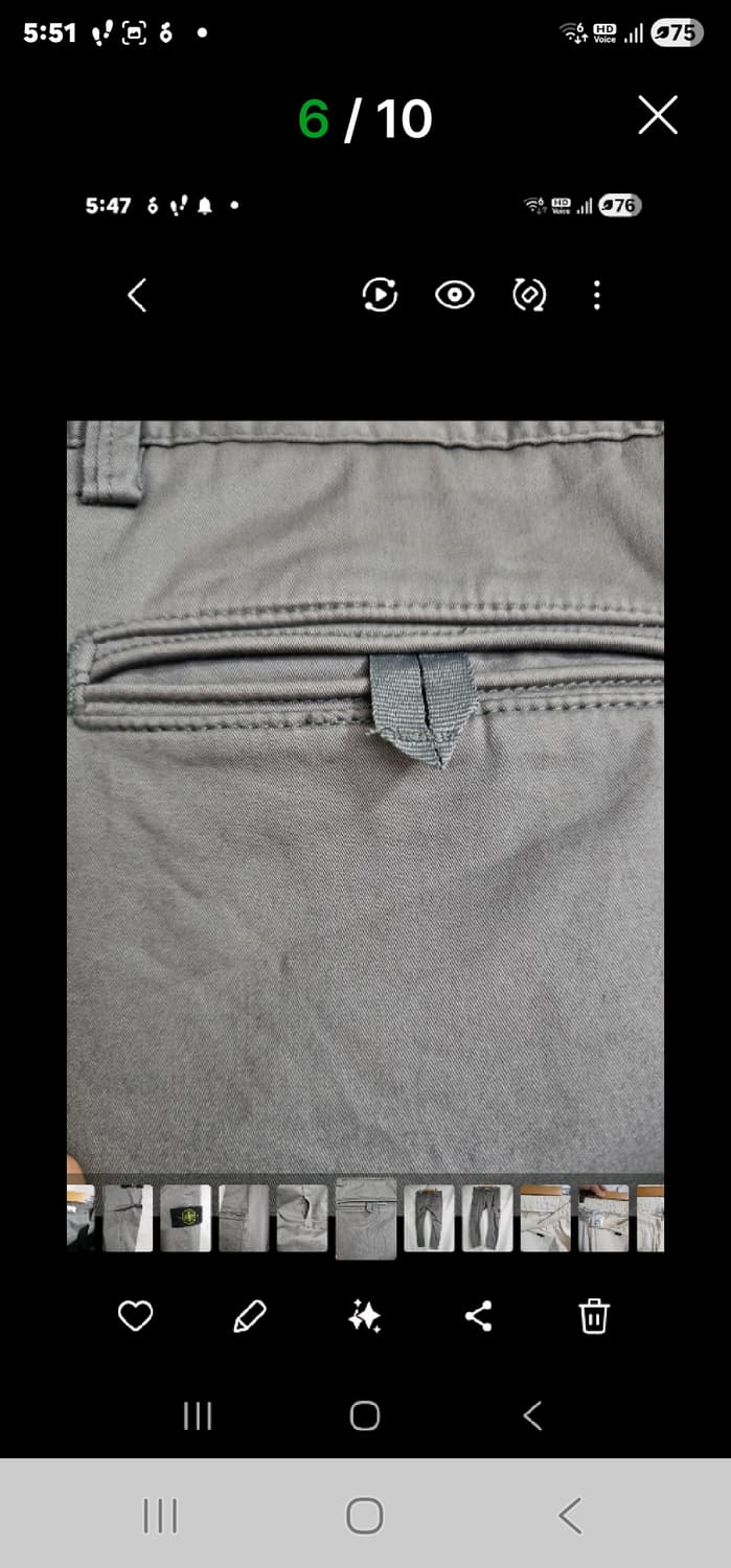 스톤아일랜드 시그니처 아이템인 와펜 카고 팬츠  상품이미지6