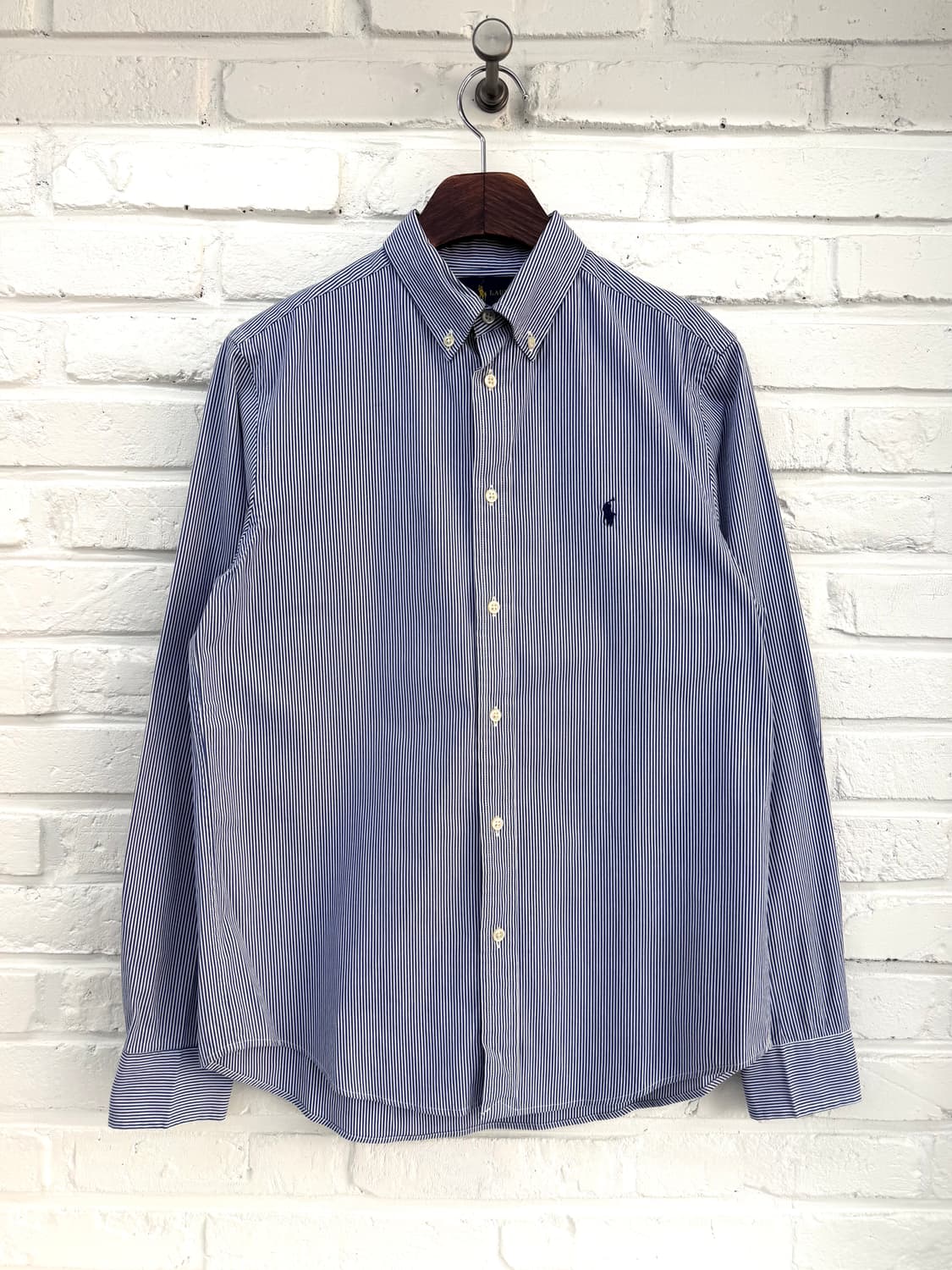 랄프로렌 블루 화이트 스트라이프 셔츠 상품이미지3