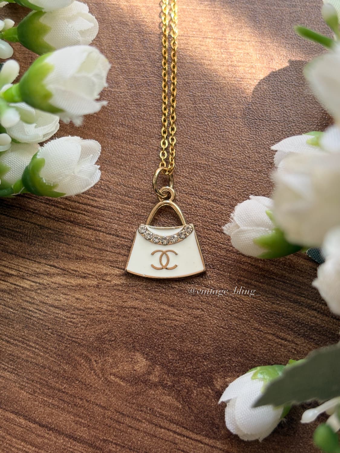 [SALE] 샤넬 미니백 골드 화이트 목걸이 상품이미지1