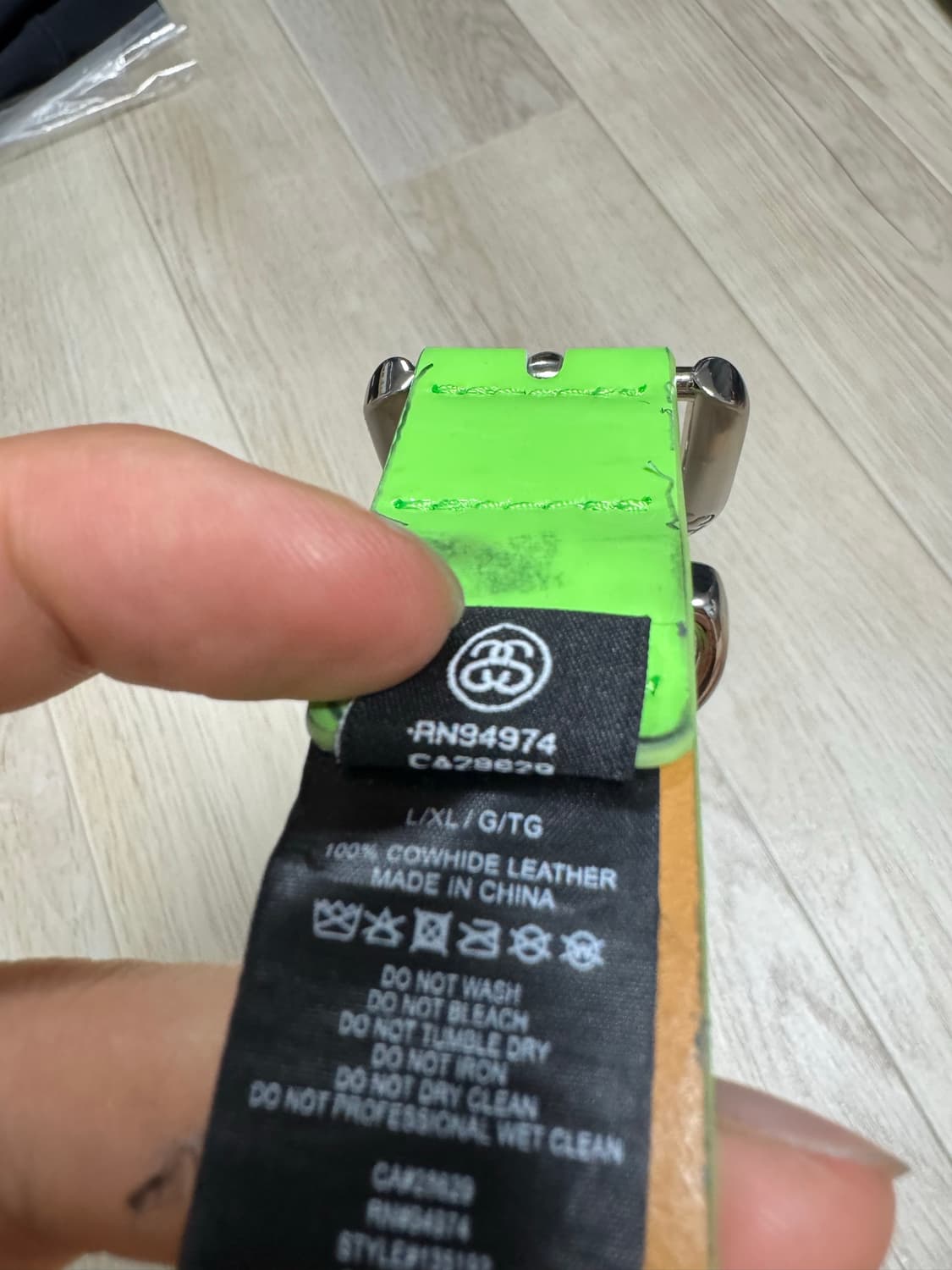 [L/XL] 스투시 페이턴트 레더 벨트 상품이미지5