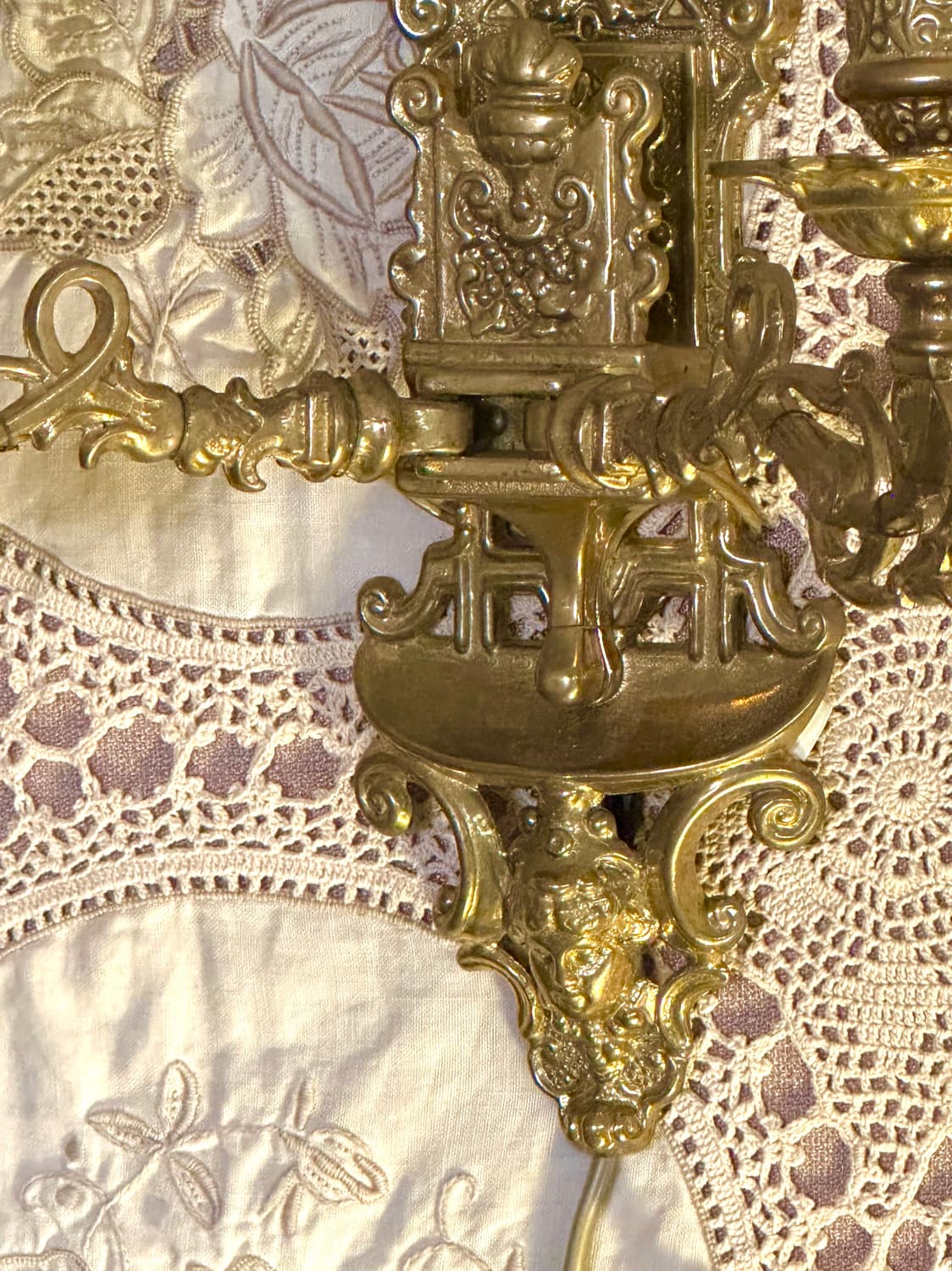 이탈리아 앤틱 2구 벽걸이 촛대 벽등 상품이미지3