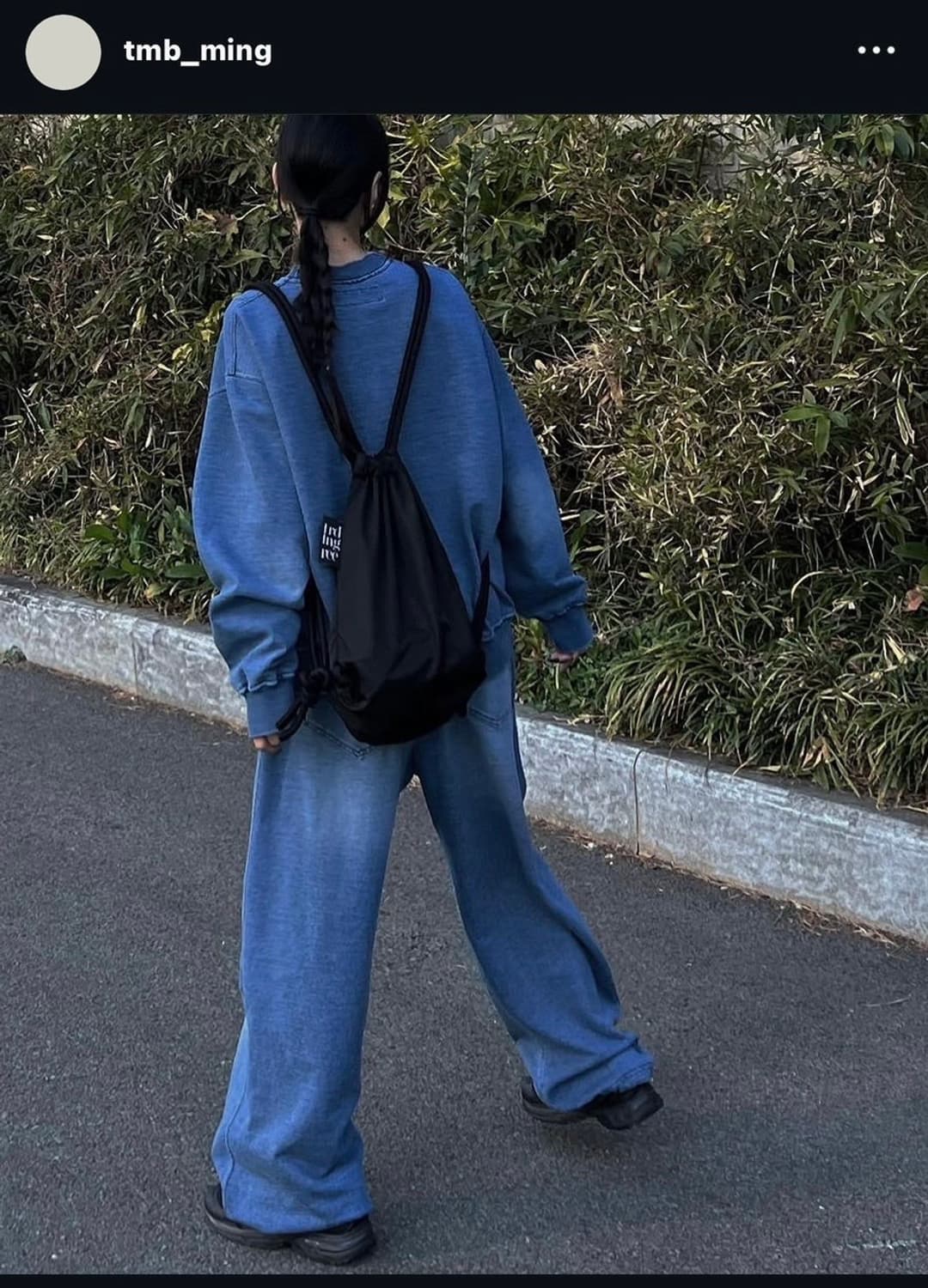 트리밍버드 데님 스웻 셋업 상품이미지3