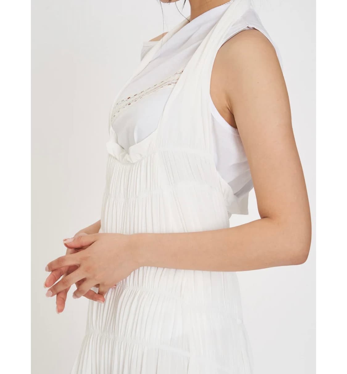 ANGGAE Halter Neck Long Dress Ivory 상품이미지1