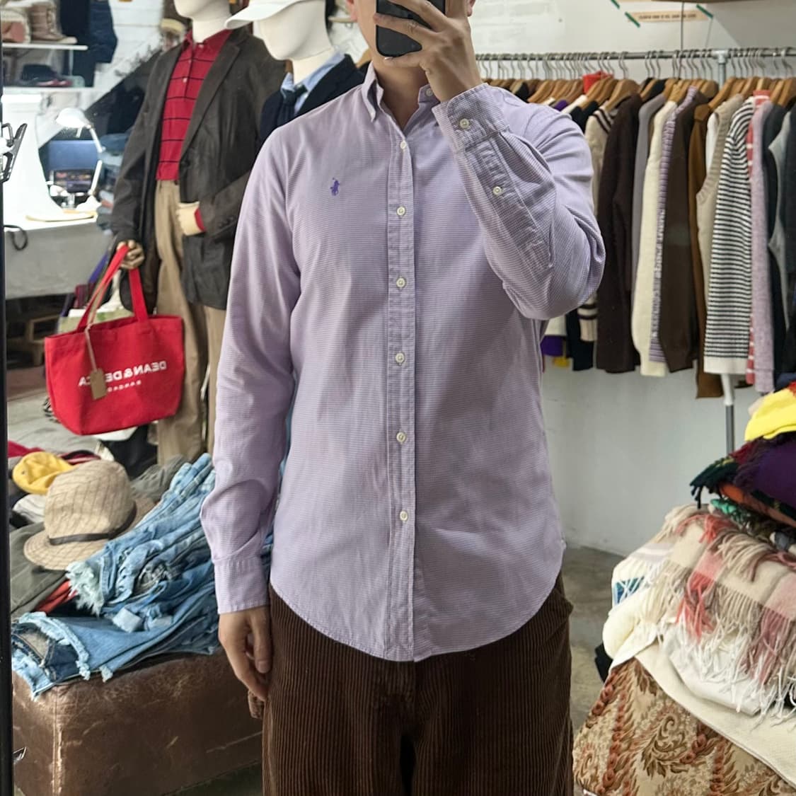 (착용컷) 폴로 랄프로렌 체크 셔츠 (남성용 98-100) 상품이미지4