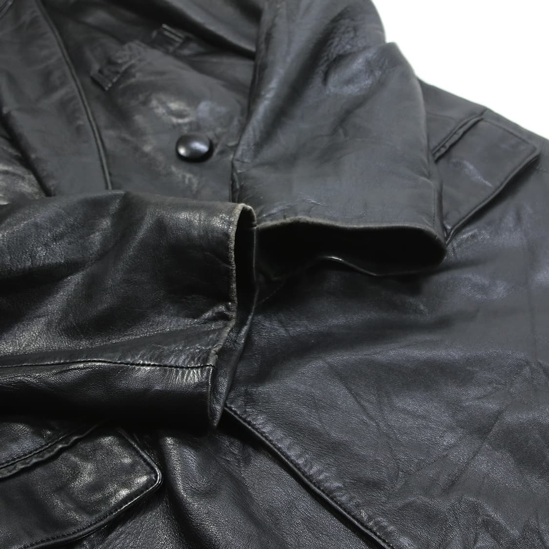 (착용컷) modajtaliana 더블 레더 자켓 M 상품이미지8