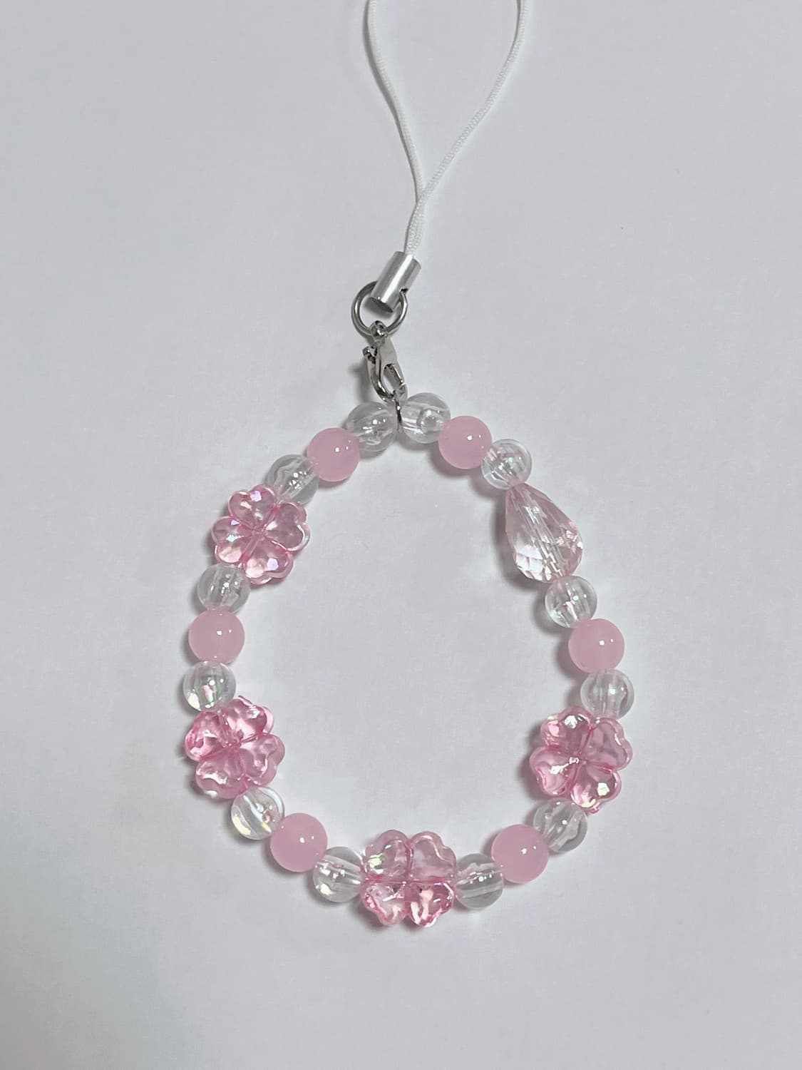 팔찌 스트랩 키링 | 핑크 네잎클로버 상품이미지1