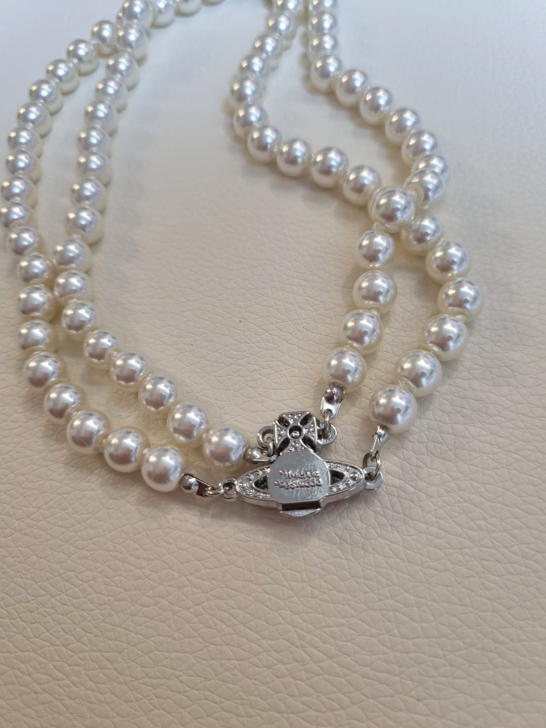 비비안웨스트우드 업사이클링 두줄스왈진주초커목걸이 상품이미지3