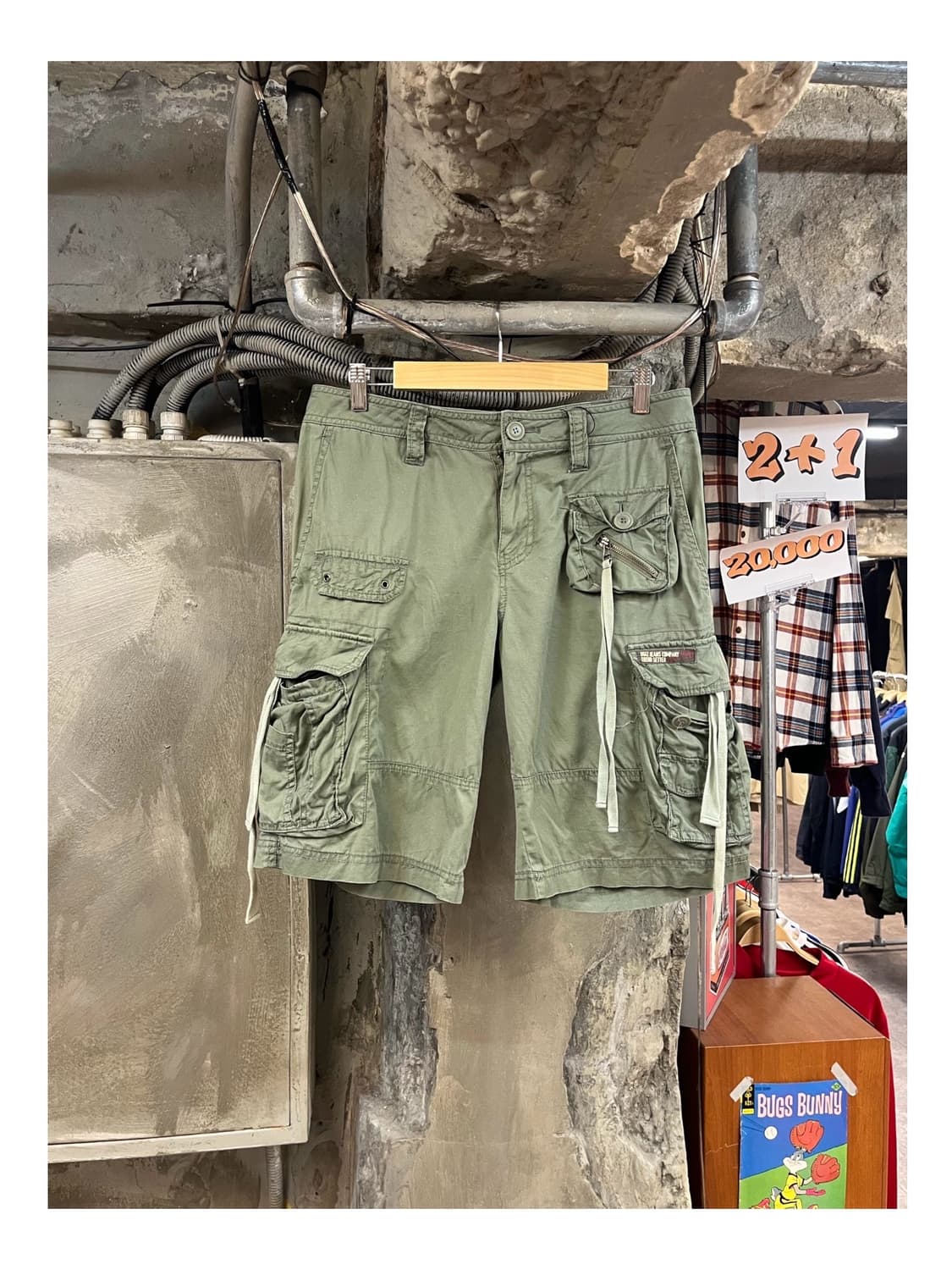 빈티지 카고 하프 팬츠 카키 #csz3432 상품이미지1