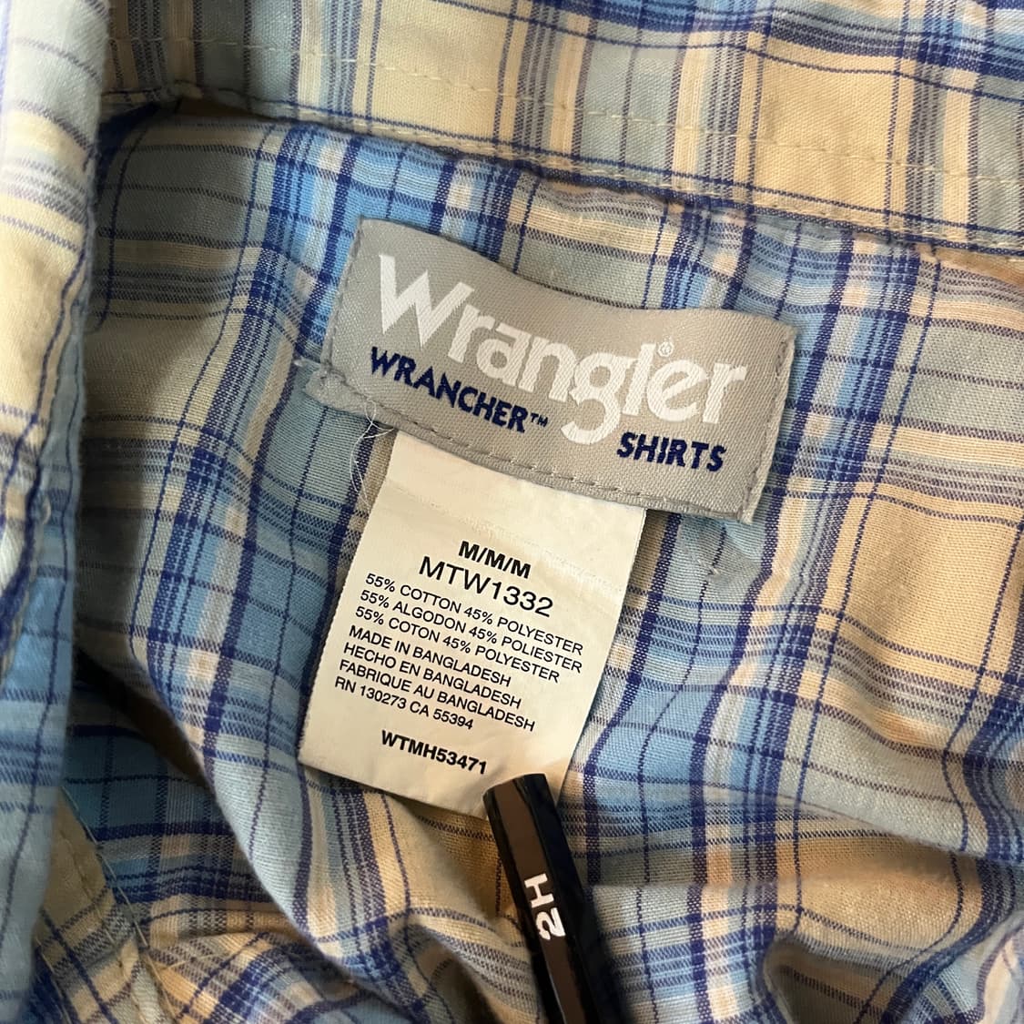 WRANGLER 랭글러 웨스턴 체크 반팔셔츠  상품이미지4