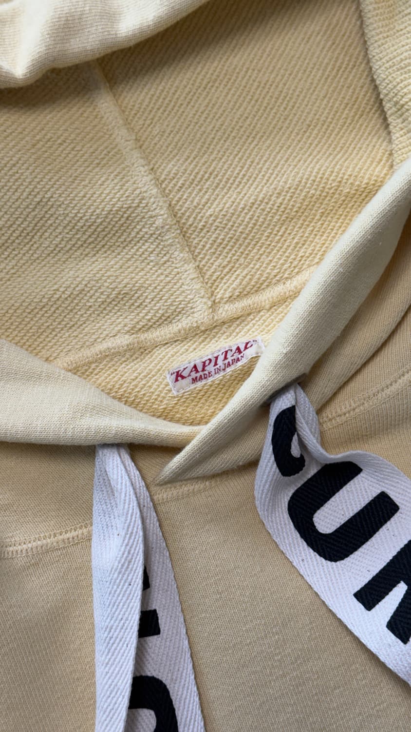 캐피탈 플리스 캣피쉬 서프 후드 스웻셔츠 옐로우 상품이미지3