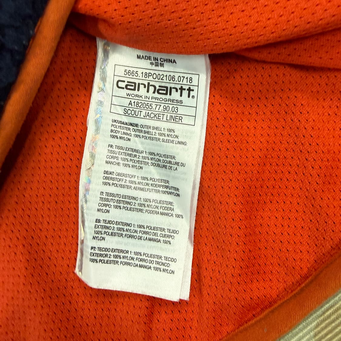 (XL)칼하트 윕 Carhartt wip 플리스 자켓(네이비) 상품이미지2