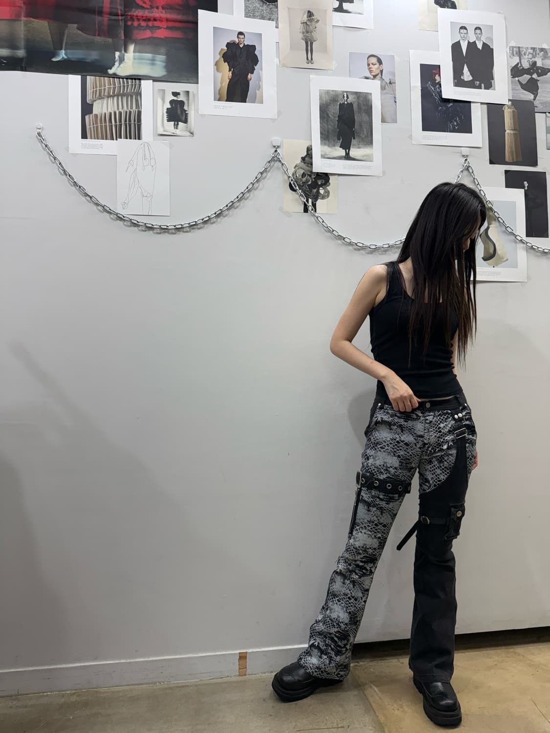 알곤퀸즈 파이톤 디테일 부츠컷 팬츠 상품이미지5