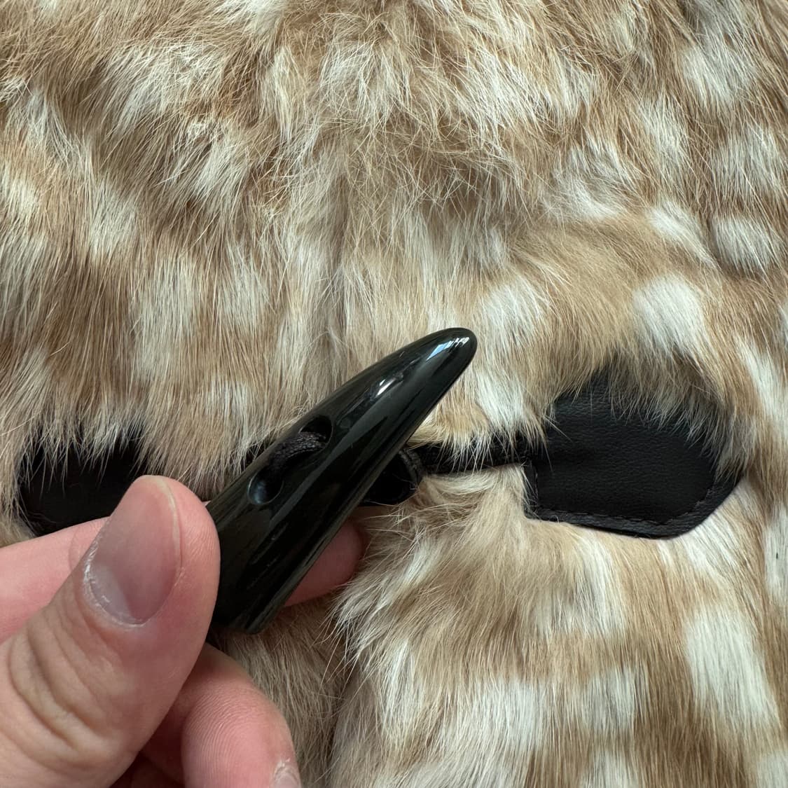 LA CUAM 일본빈티지 도끼 털 밍크 떡볶이 코트 자켓 m M 38 상품이미지5