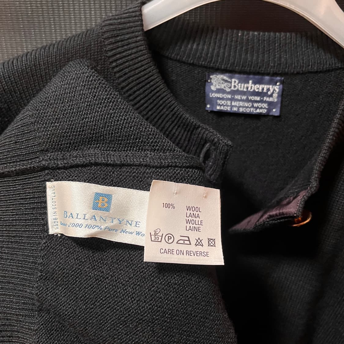 버버리 스코틀랜드 울 금장 버튼 가디건 Ballantyne 메이드 상품이미지7