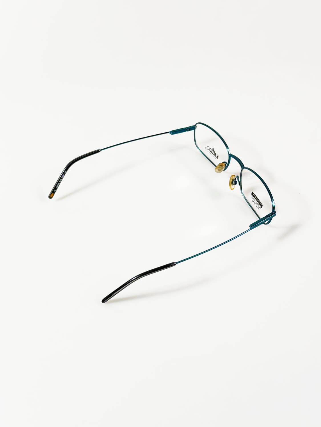 90s KALEIDO 틸 메탈 슬림 스퀘어 프레임 빈티지 안경 상품이미지4