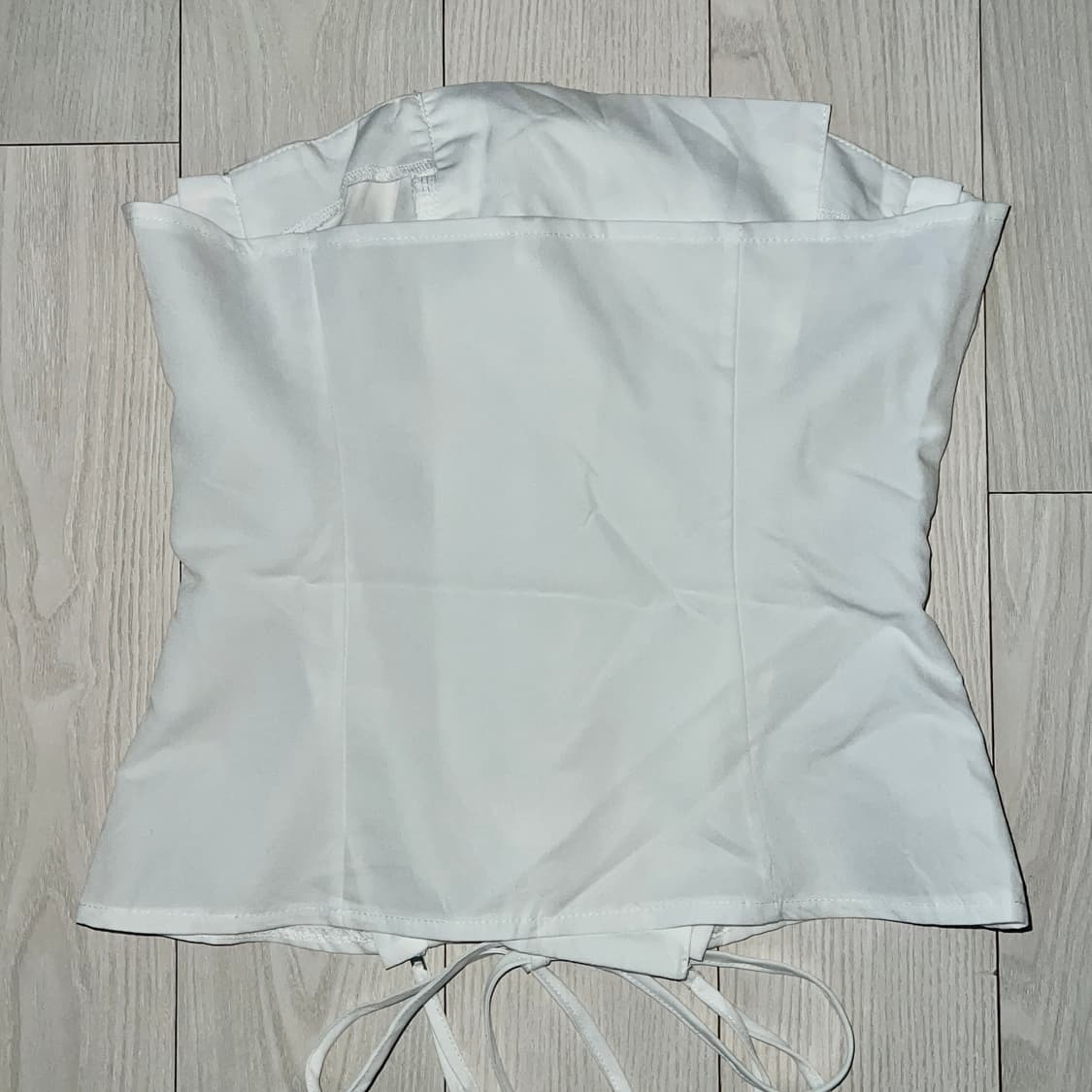 white zip-up corset 상품이미지6