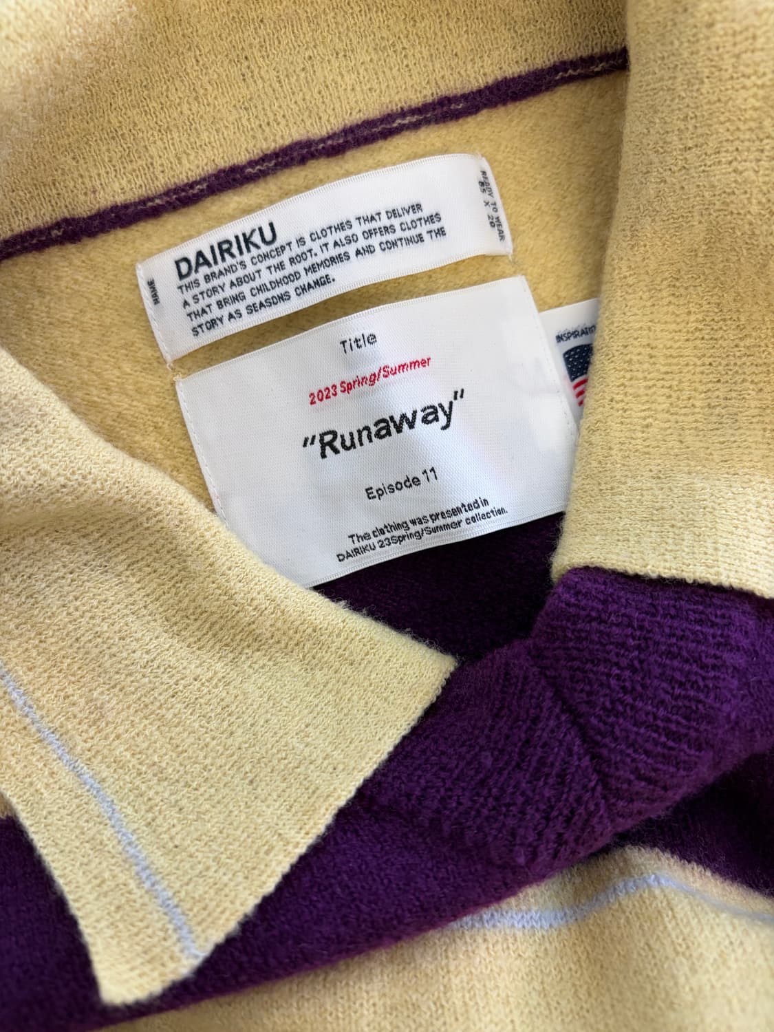 다이리쿠 니트 럭비티 상품이미지8