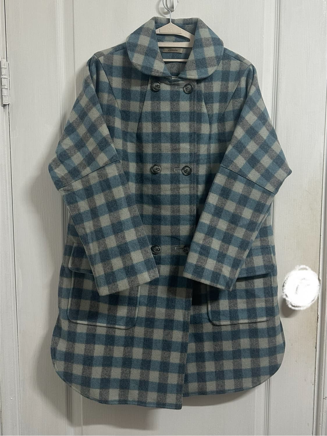 모리걸 둥근카라 더블코트 울100% made in Japan 상품이미지1