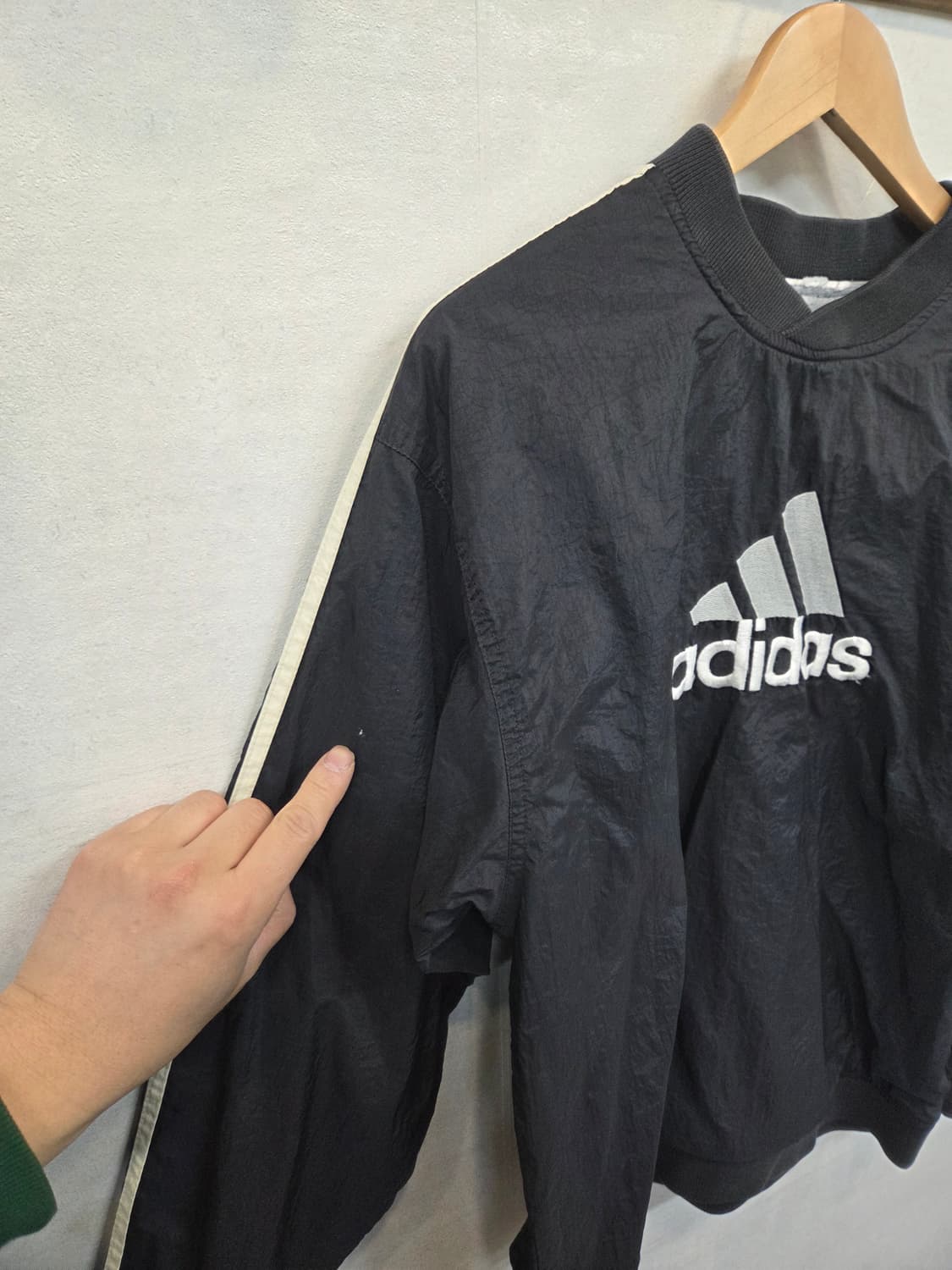 아디다스 올드스쿨 빈티지 빅로고 웜업 자켓 m 상품이미지7