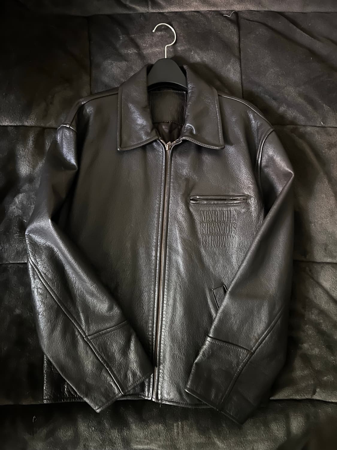 90s 마리떼 소가죽 레더자켓 black  상품이미지1