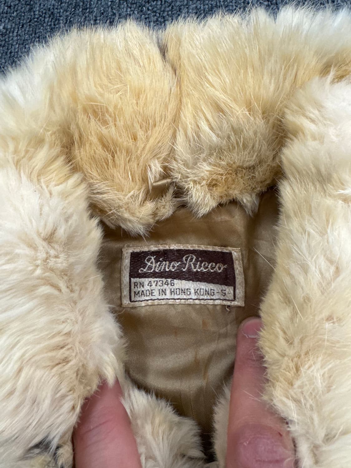 5)Dino Ricco 빈티지 니트 퍼 자켓 상품이미지3
