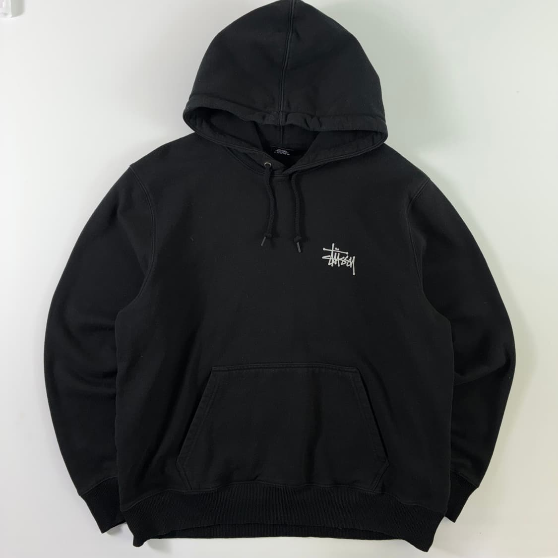 Stussy  스투시 베이직 스탁로고 블랙 후드티  상품이미지3