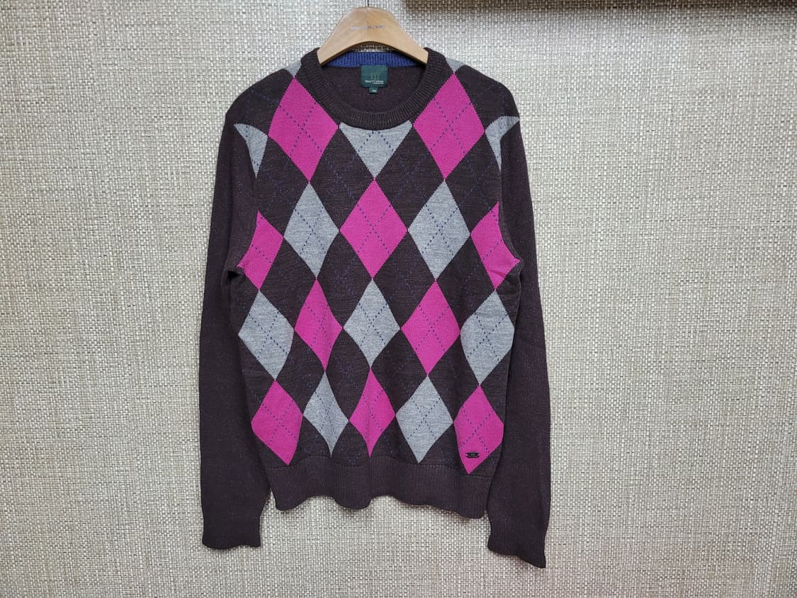 100사이즈 헨리코튼 wool 니트 아메카지  상품이미지1