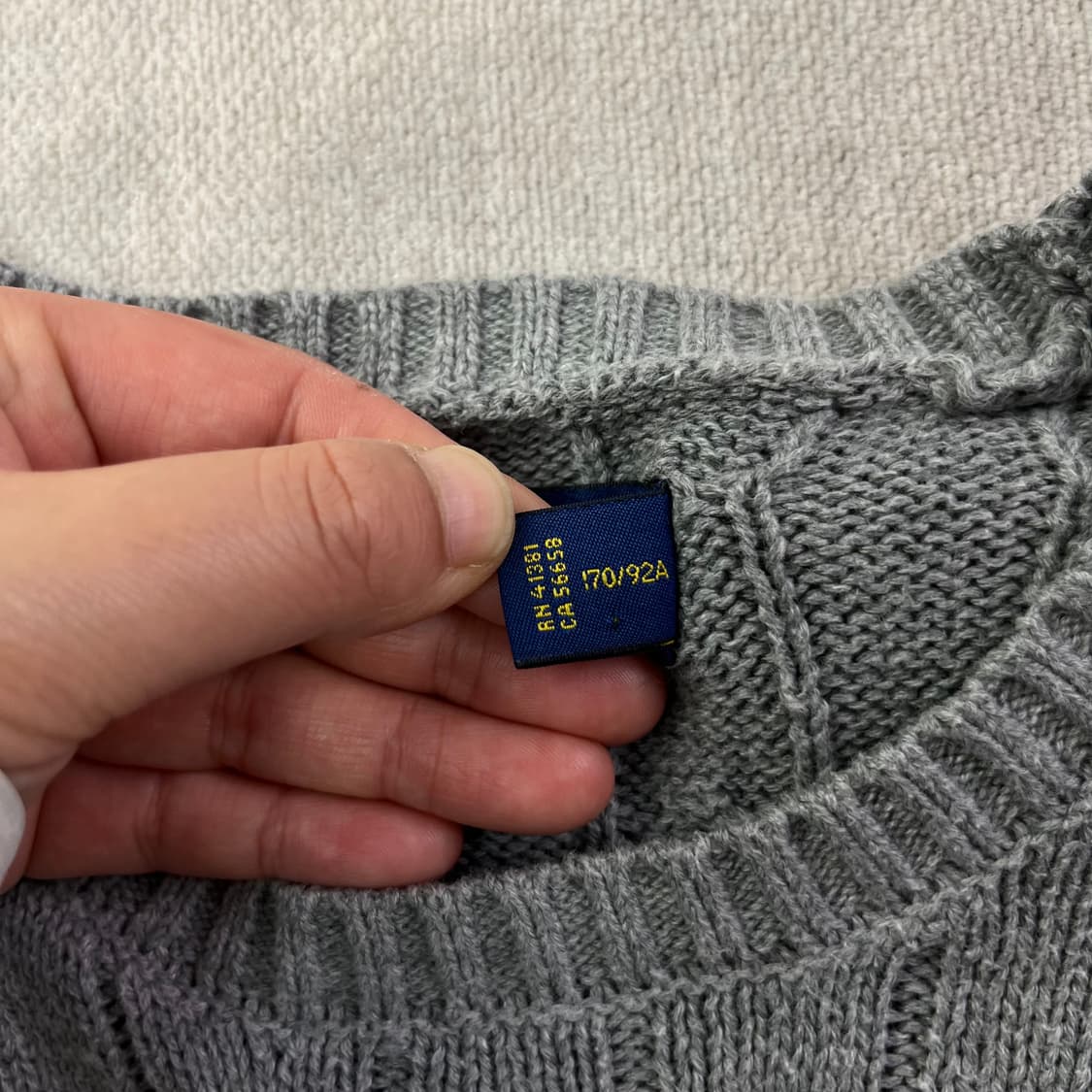 95 폴로랄프로렌 꽈배기 그레이 니트 상품이미지4