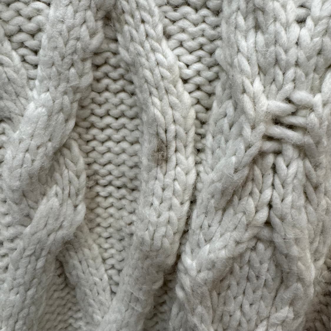 2021 F/W 지유 X 언더커버 케이블 니트 하단 집업 포인트 아이보리 상품이미지7